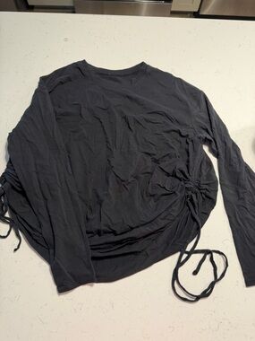 Lululemon Black Drawstring Long Sleeve Top